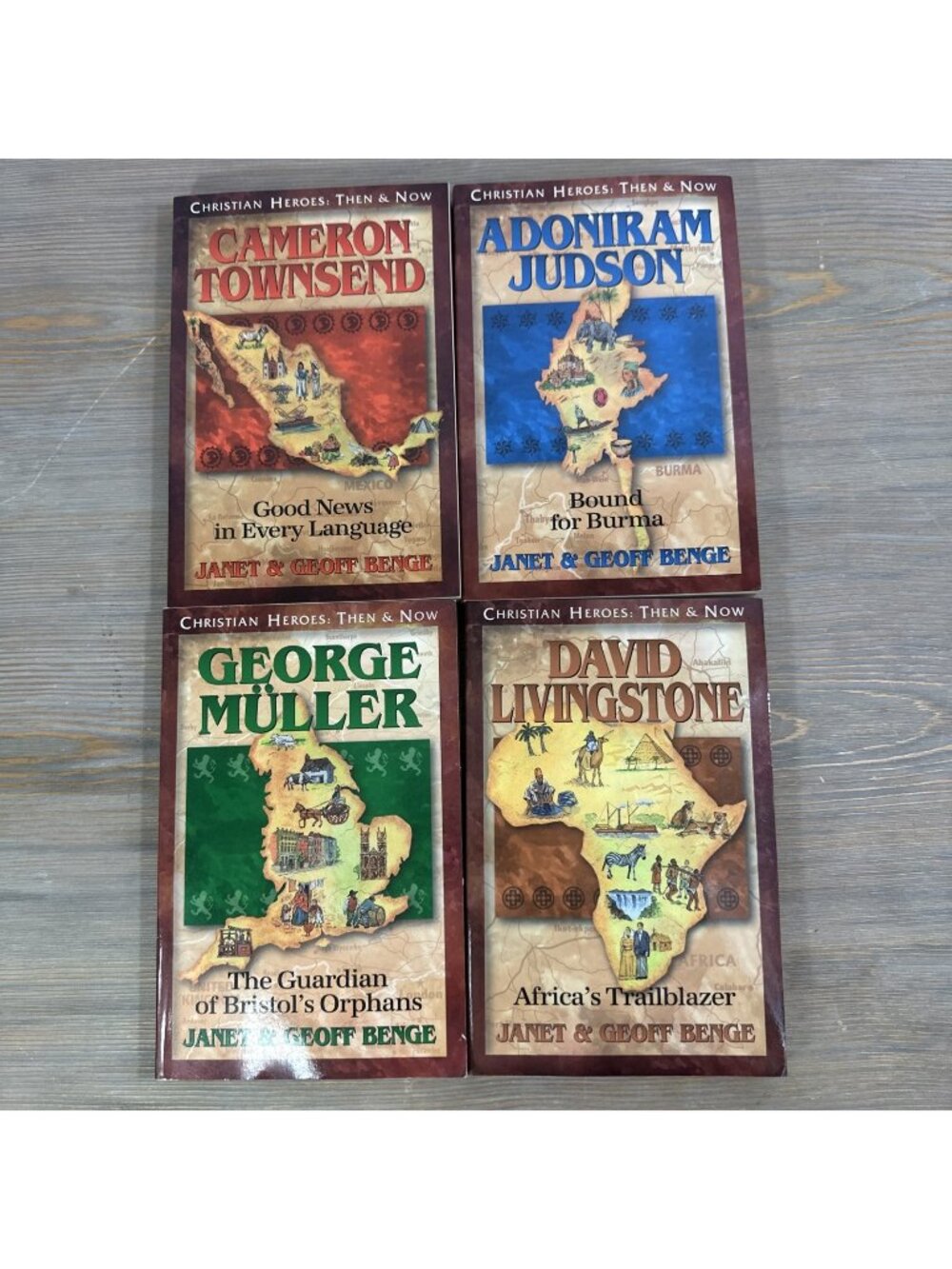 Christian Heroes: Then & Now Lot of 4 Paperback Biographies Janet & Geoff Benge